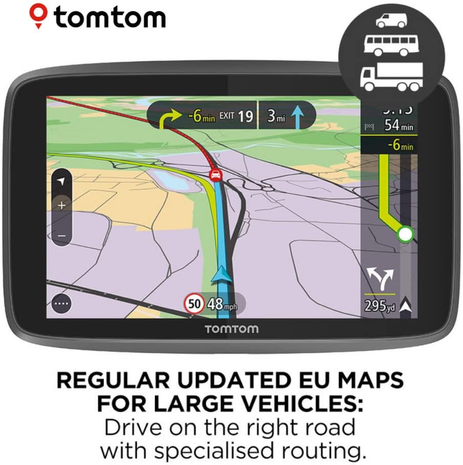 TomTom Truck Sat Nav GO Professional 620 with European Maps and Traffic Services (via Smartphone) Updates via WI-FI, Designed for Truck, Coach, Bus and Large Vehicles image 1 TomTom Truck Sat Nav GO Professional 620 with European Maps and Traffic Services (via Smartphone) Updates via WI-FI, Designed for Truck, Coach, Bus and Large Vehicles image 1